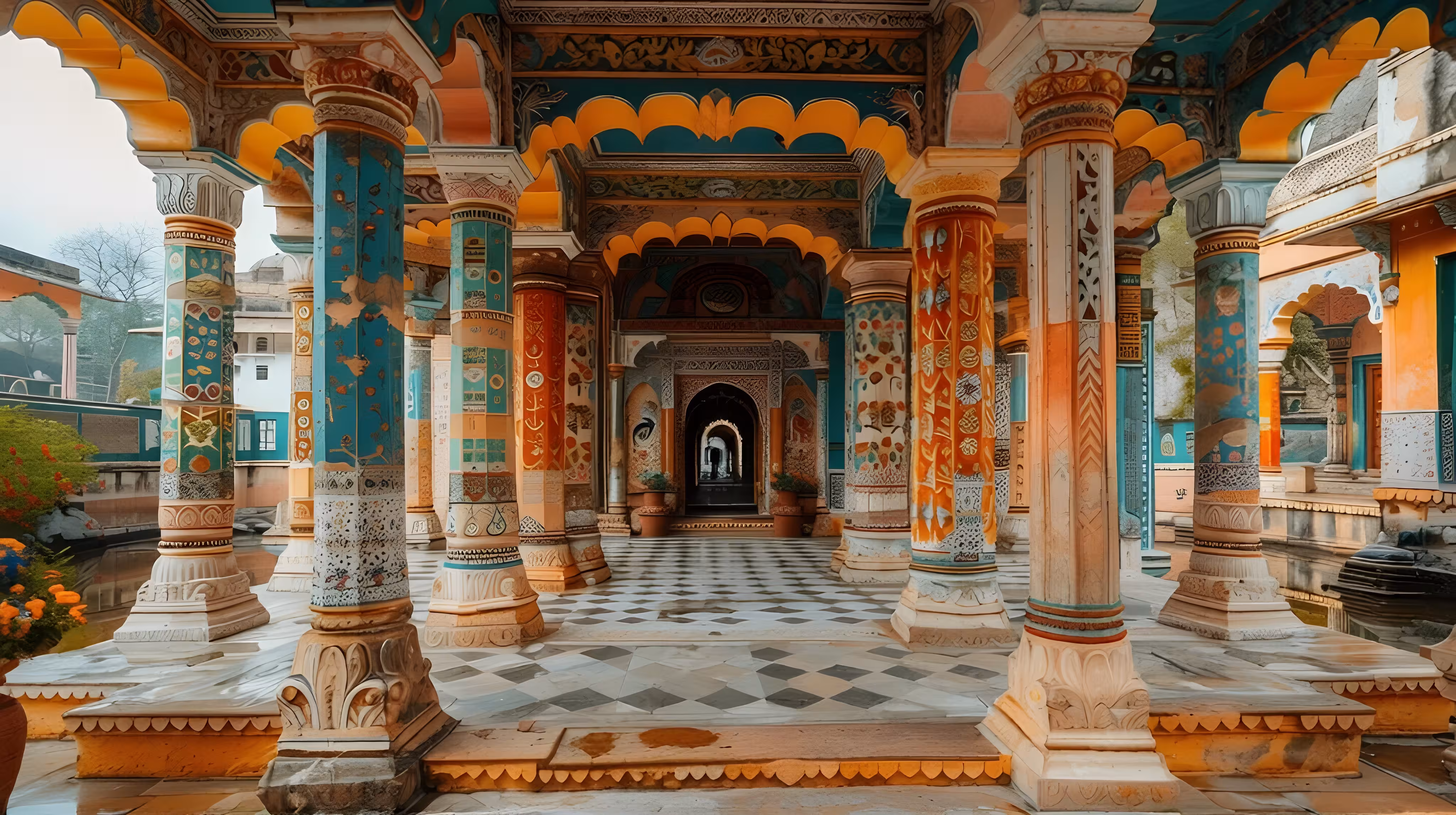 arquitectura de havelis en Mandawa Rajasthan en viaje exclusivo por India