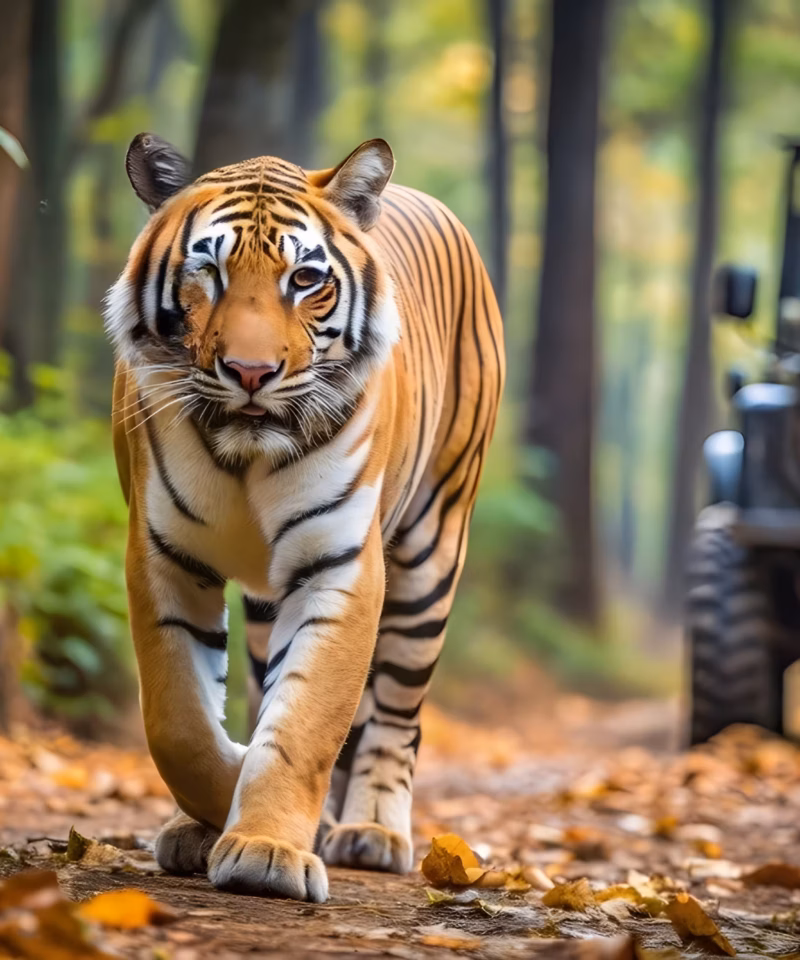 tigre de Bengala en Ranthambore durante safari de lujo en India