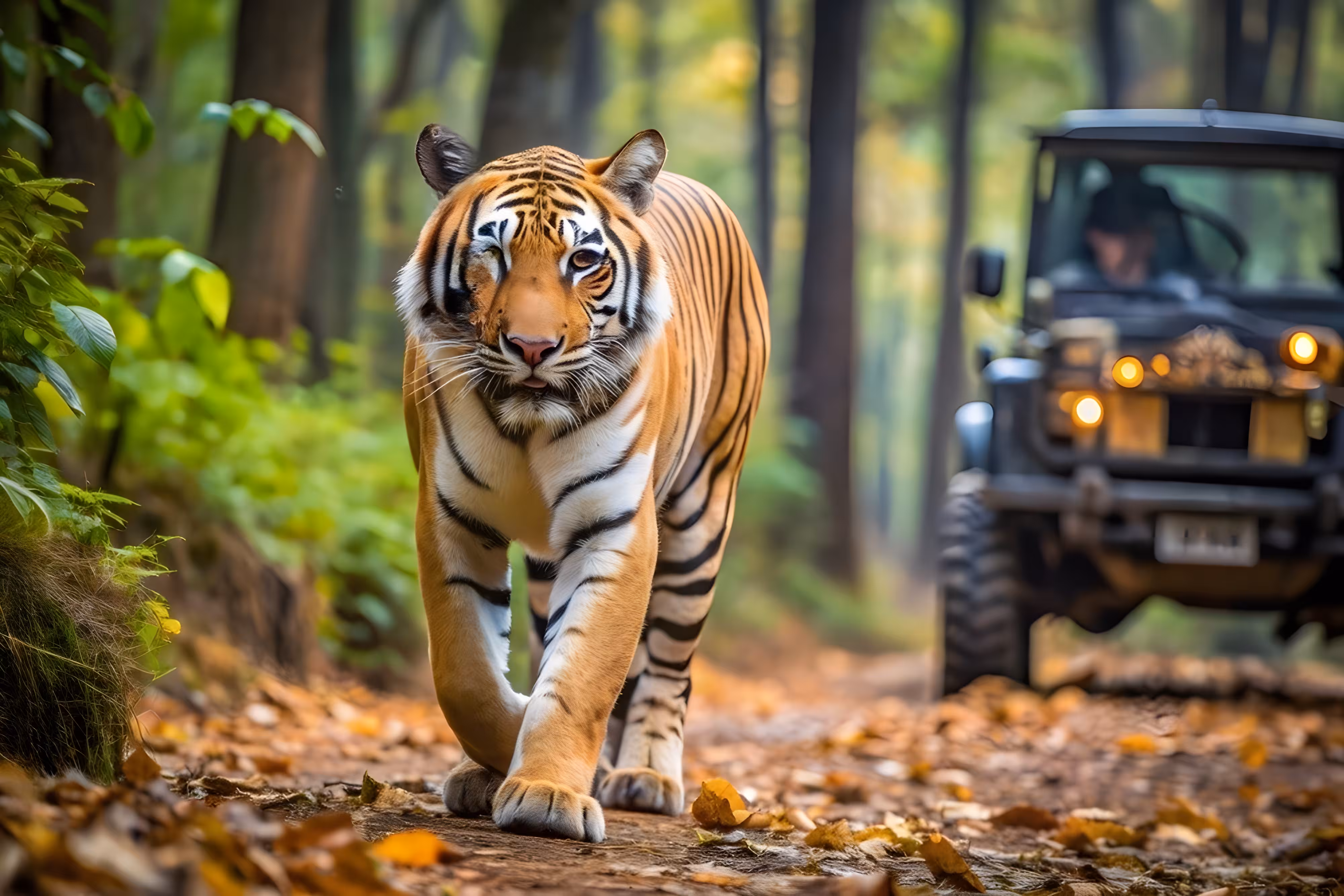 tigre de Bengala en Ranthambore durante safari de lujo en India